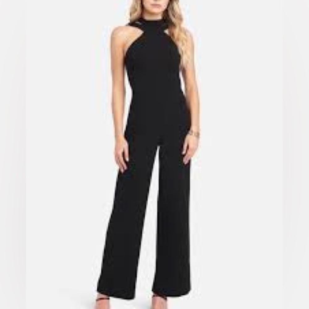 bebe Black Sleeveless Jumpsuit